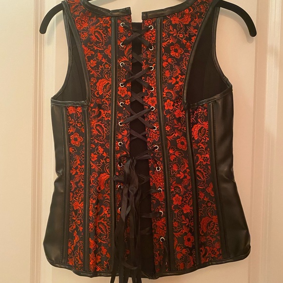 NWT Sexy Racerback faux leather Corset - Picture 6 of 6
